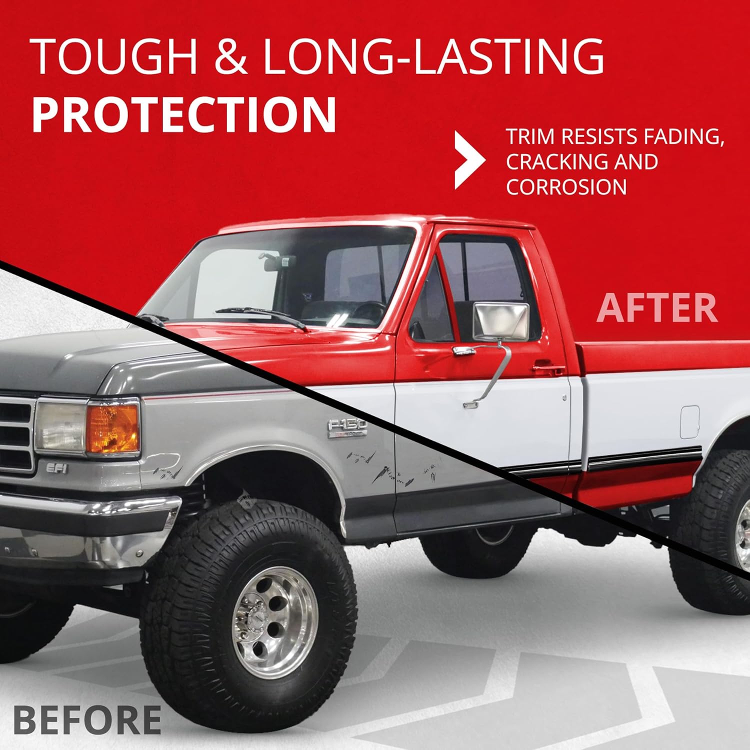 All-Fit Replacement Body Side Molding - 1987-1991 Ford F150, F250, F350 & Ford Bronco
