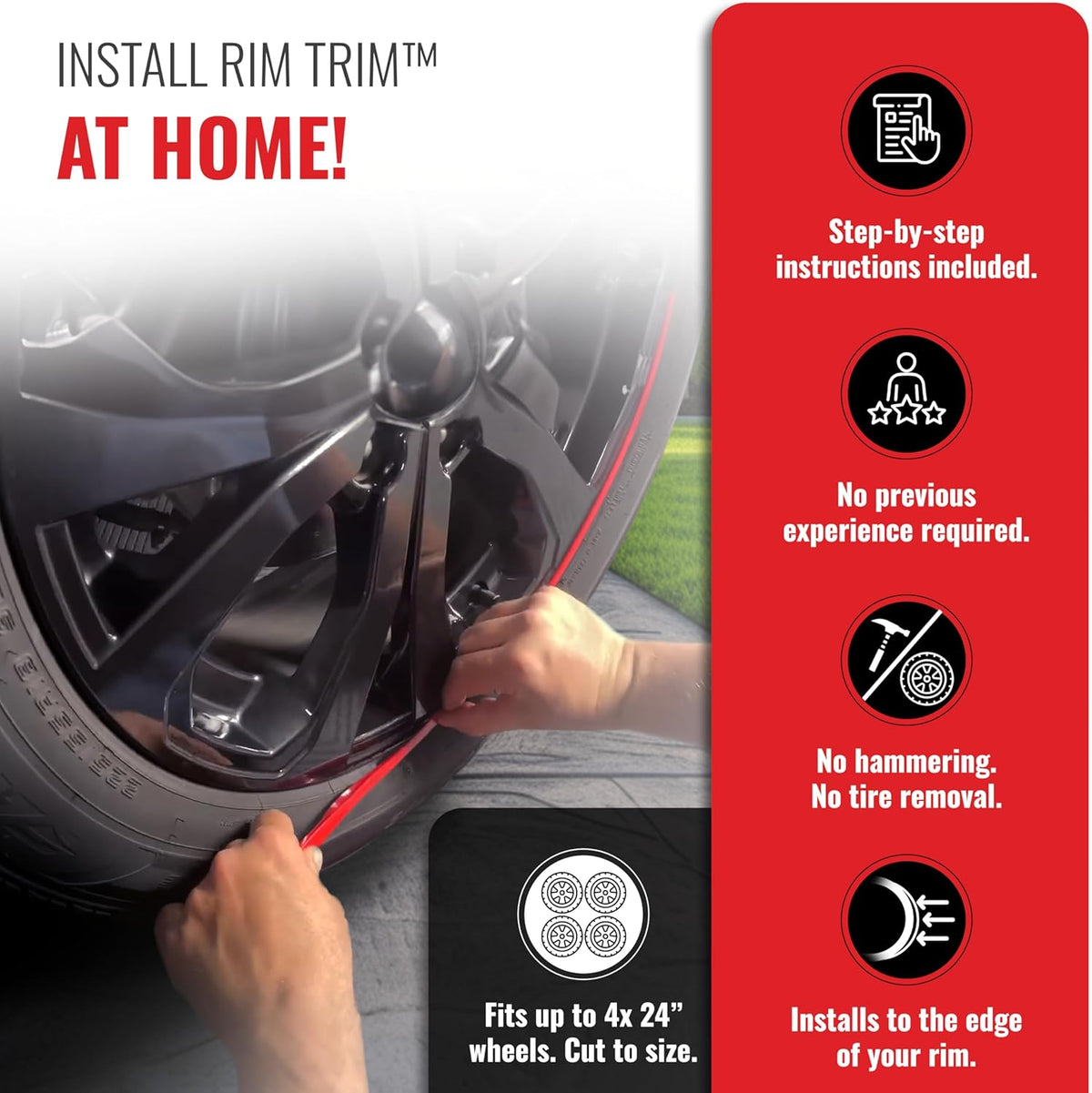 Red Rim Trim All-Fit Rim Trim – All-Fit Automotive