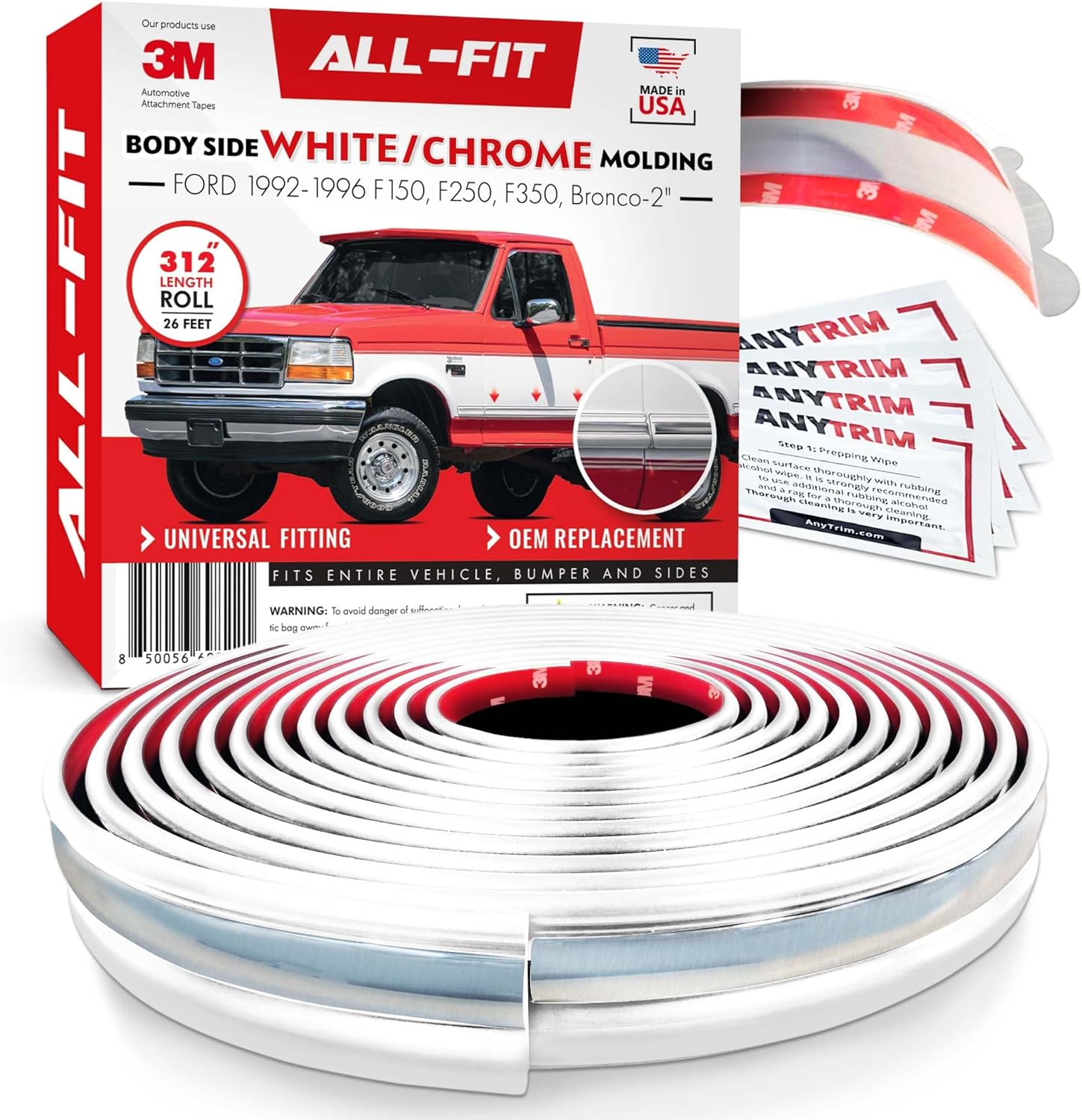 All-Fit Replacement Body Side Molding – 1992-1996 Ford