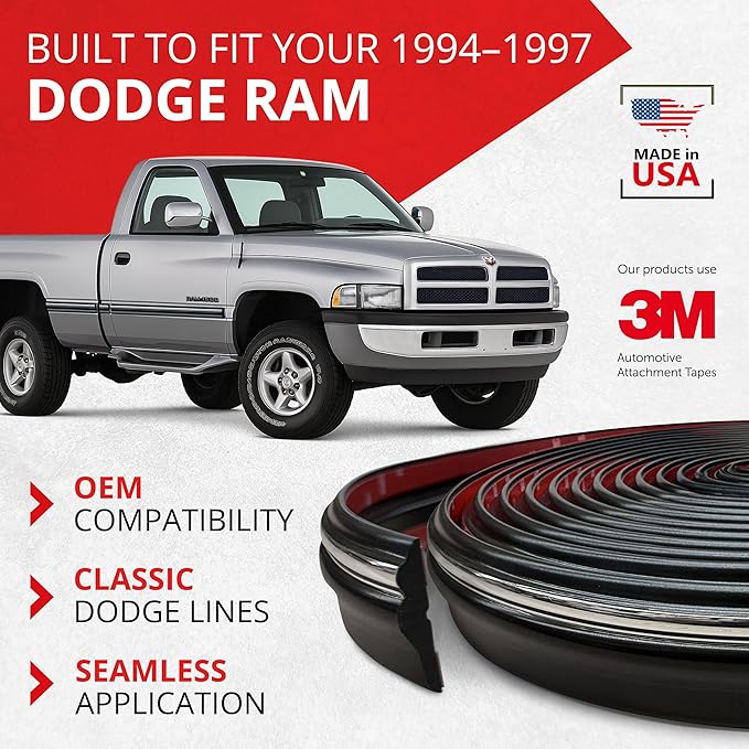 All-Fit Replacement Body Side Molding – 1994–1997 Dodge Ram BR/BE-Series, 1500, 2500, & 3500