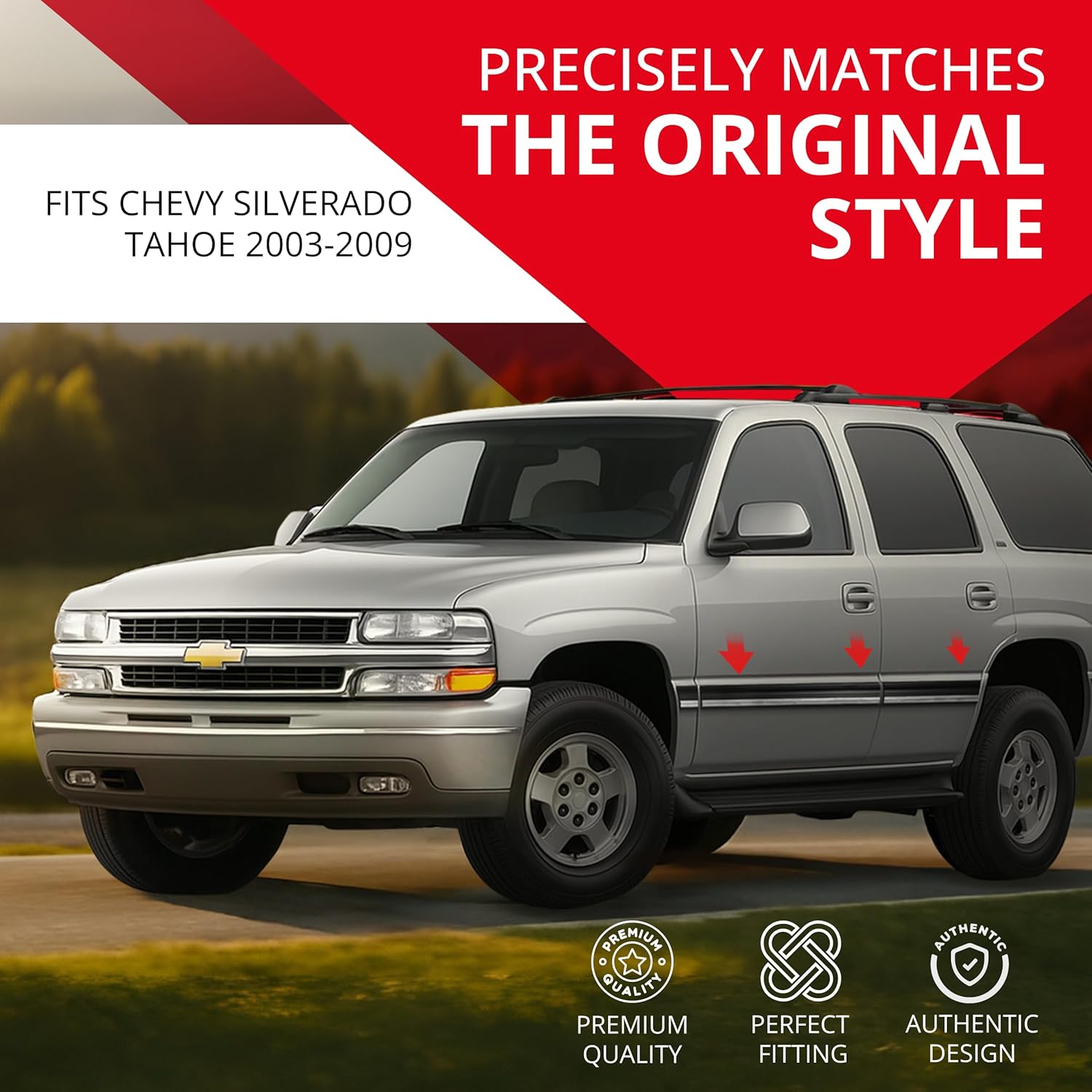 All-Fit Replacement Body Side Molding - 2003-2009 Chevy Silverado & Tahoe