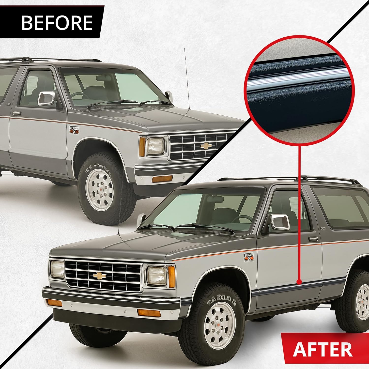 All-Fit Replacement Body Side Molding – 1983–1990 Chevy/GMC/Toyota