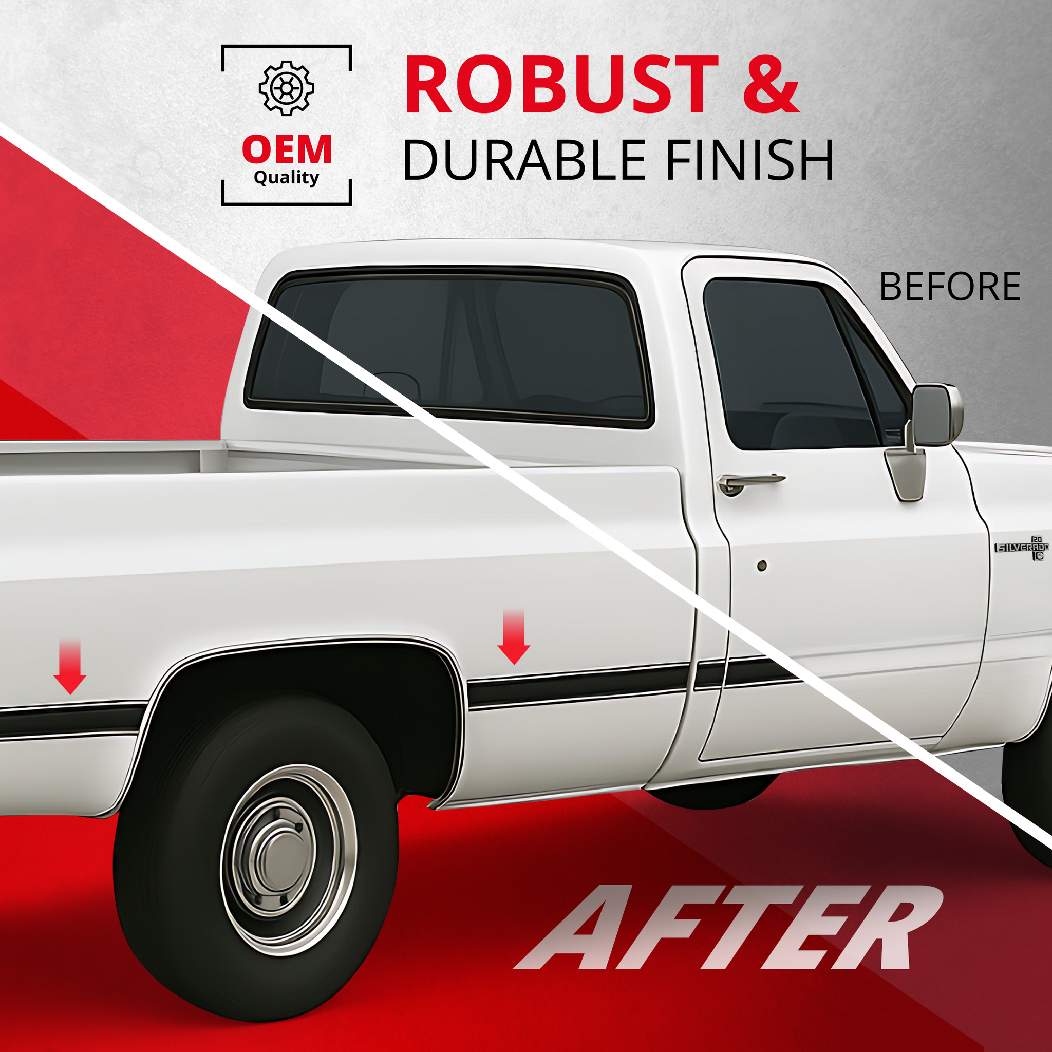 All-Fit Replacement Square Body Side Molding – 1973-1987 Chevy/GMC