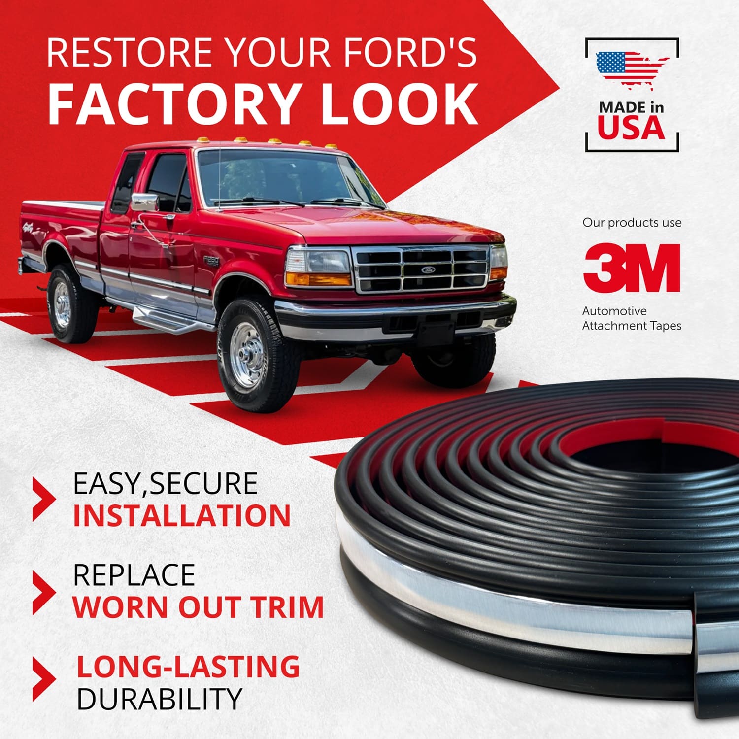 All-Fit Replacement Body Side Molding – 1992-1996 Ford