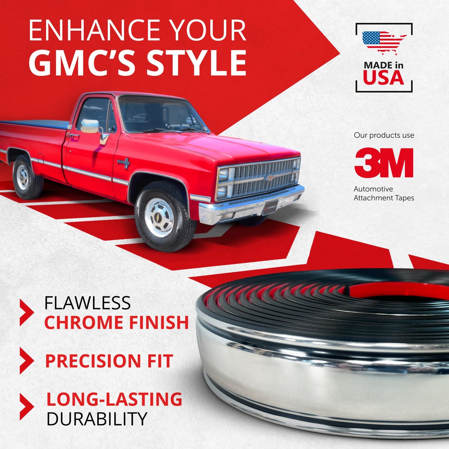 All-Fit Replacement Square Body Side Molding – 1973-1987 Chevy/GMC