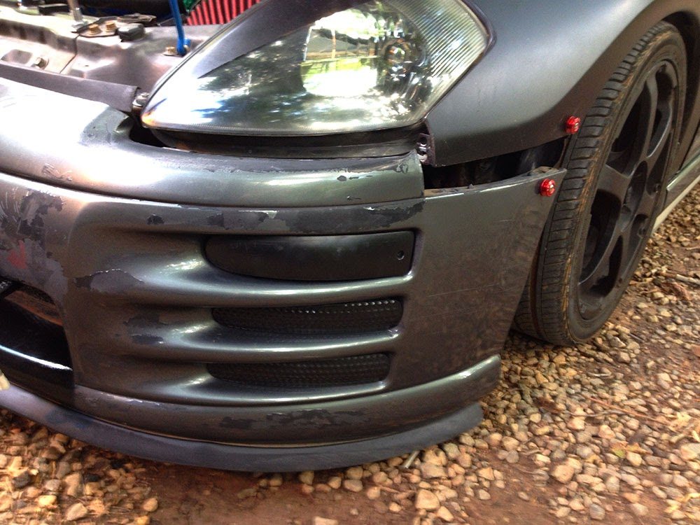 Front Bumper Lip Kit in accident