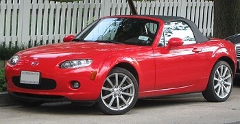 red Mazda Miata
